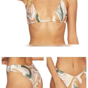 Beach Riot Bikini Set Marble Pink Size S